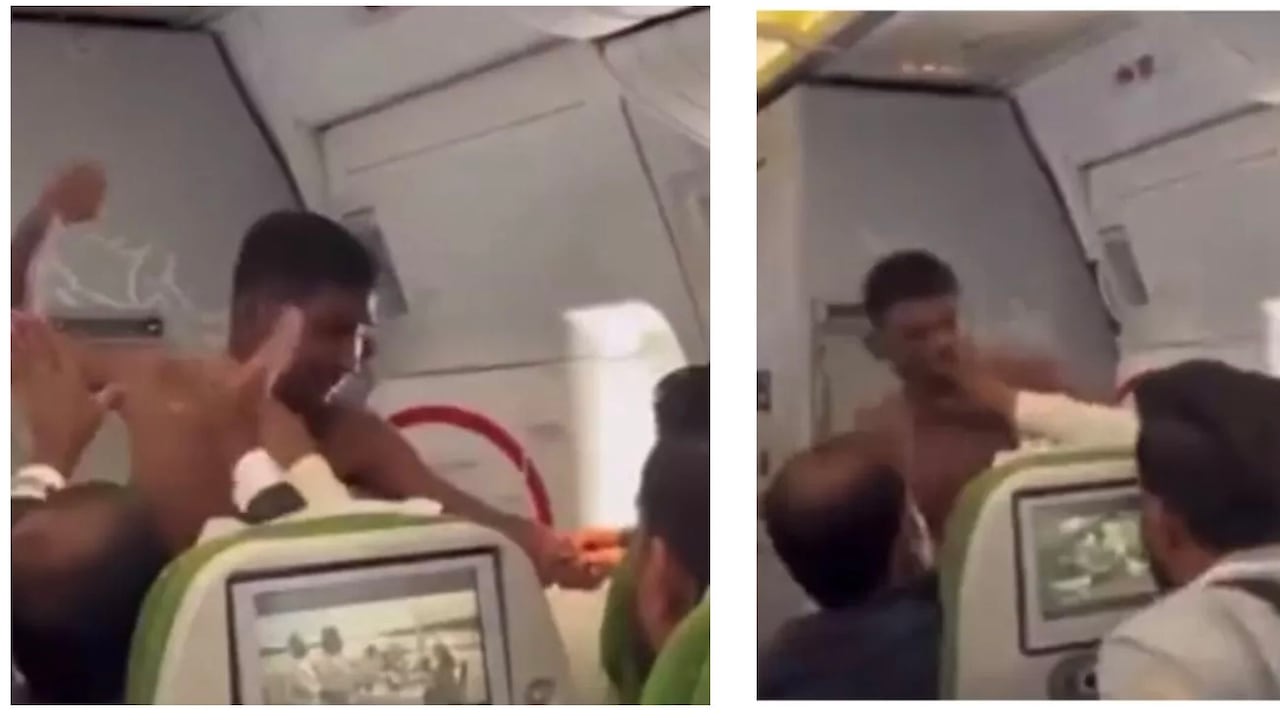 En un nuevo caso de intolerancia, dos pasajeros de un avión se enfrentaron a puño limpio, el cual fue registrado en un video que se hizo viral en redes sociales.