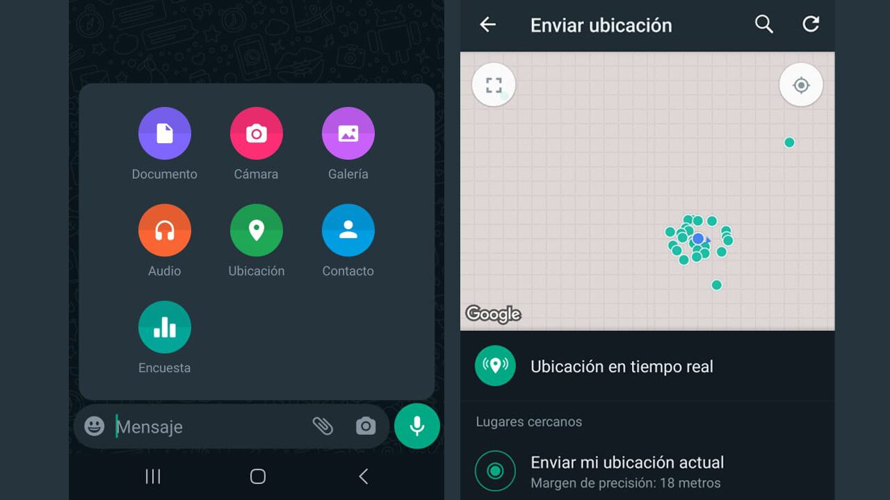 La función de compartir ubicación es una de las características que posee WhatsApp.
