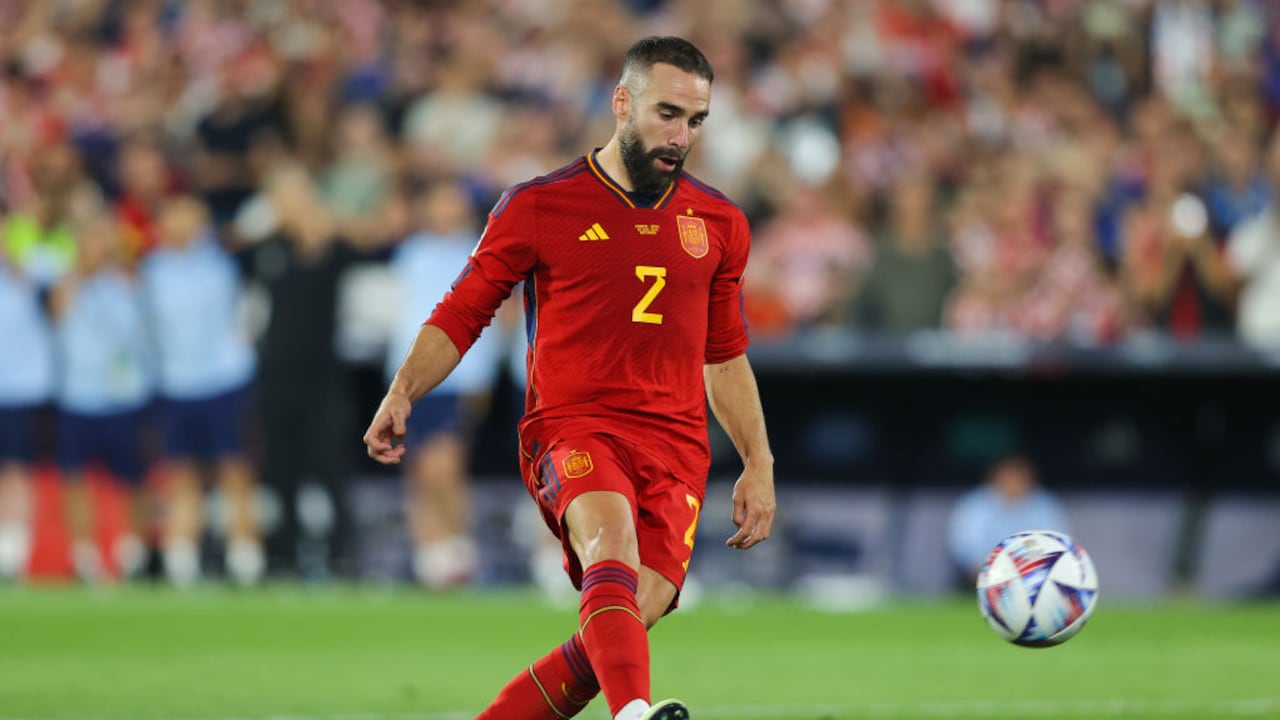 Dani Carvajal en la Liga de Naciones.
