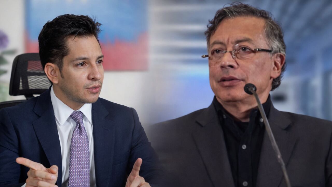 Secretario de Salud de Cali, Germán Escobar, y el presidente Gustavo Petro