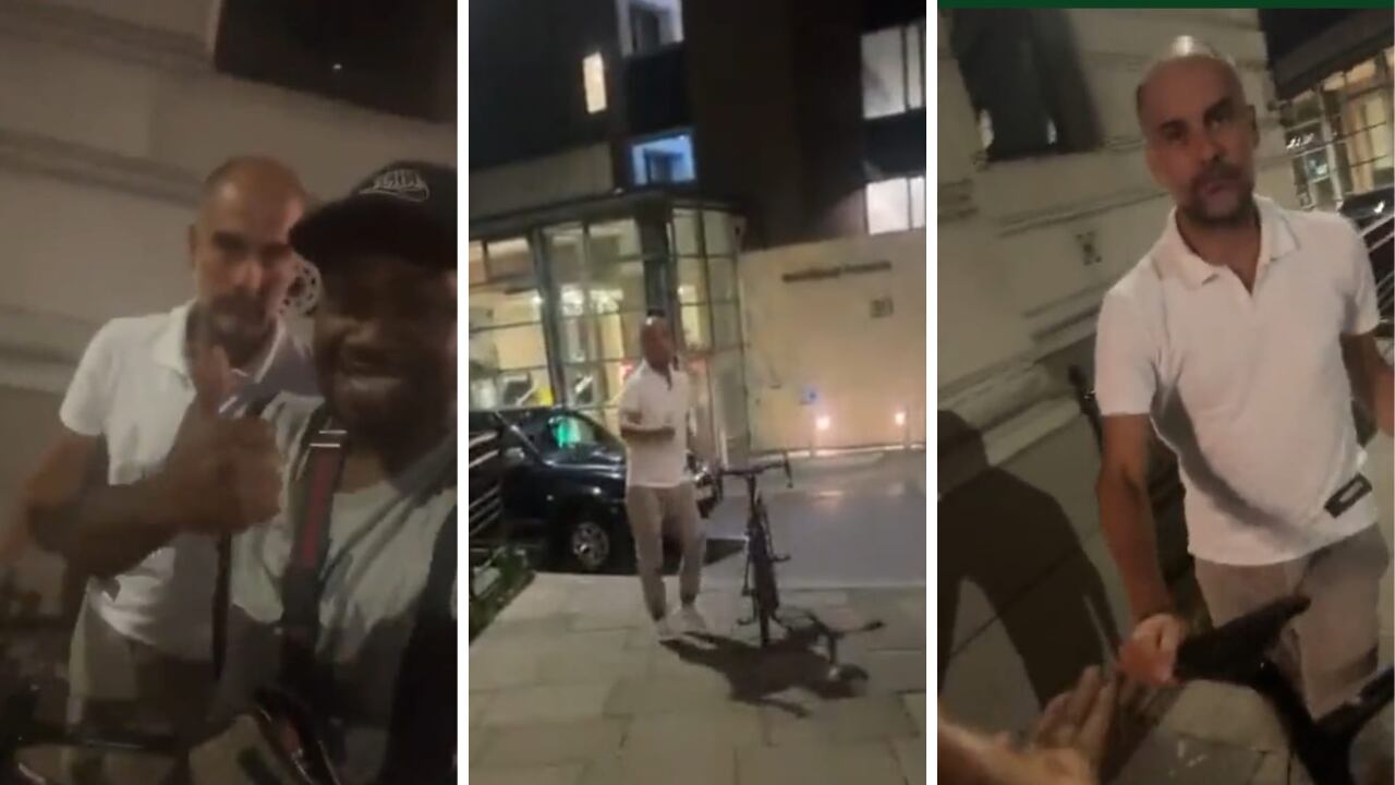 Pep Guardiola confundió el pedido de un hincha y se llevó soberbio susto en Inglaterra