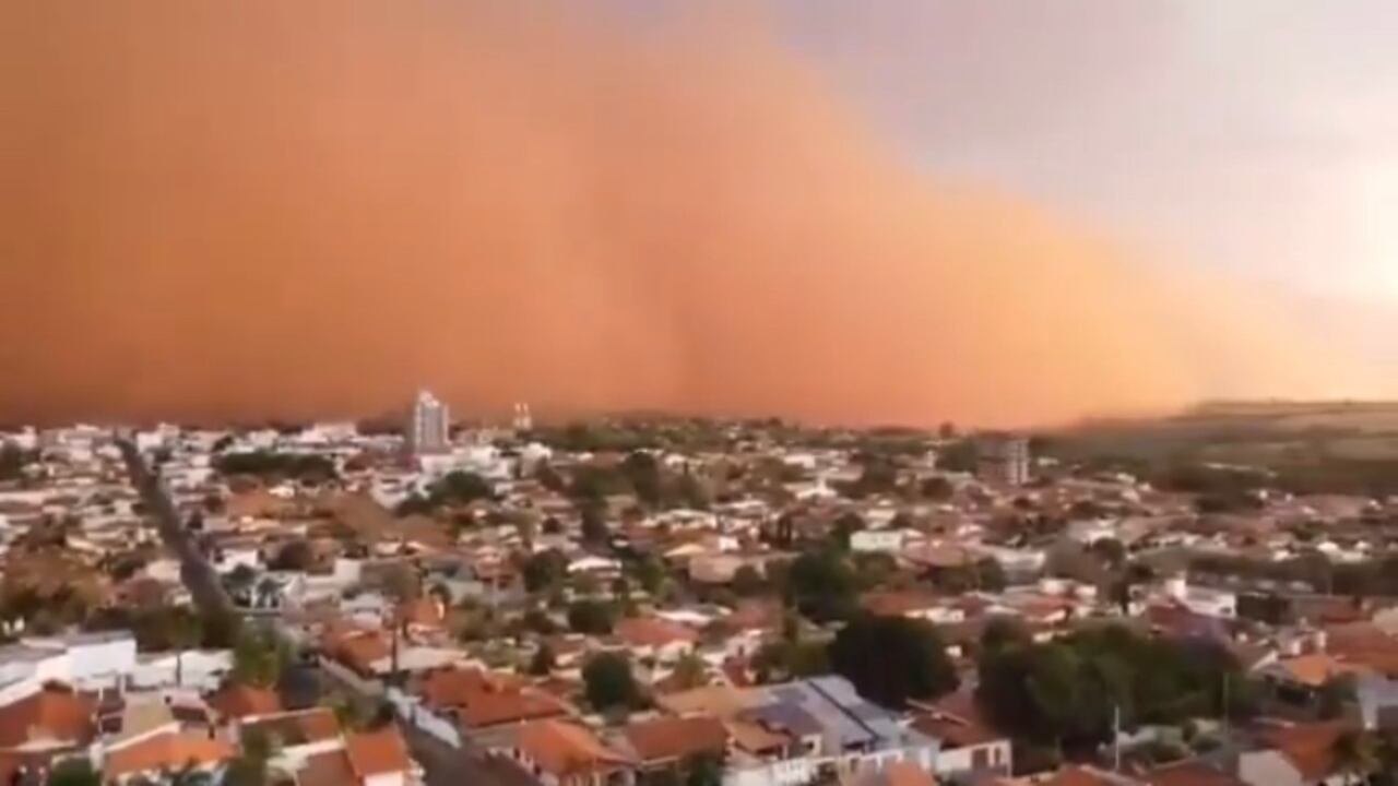 Video muestra la impresionante tormenta de polvo que cubrió a la ciudad de Sao Paulo en Brasil