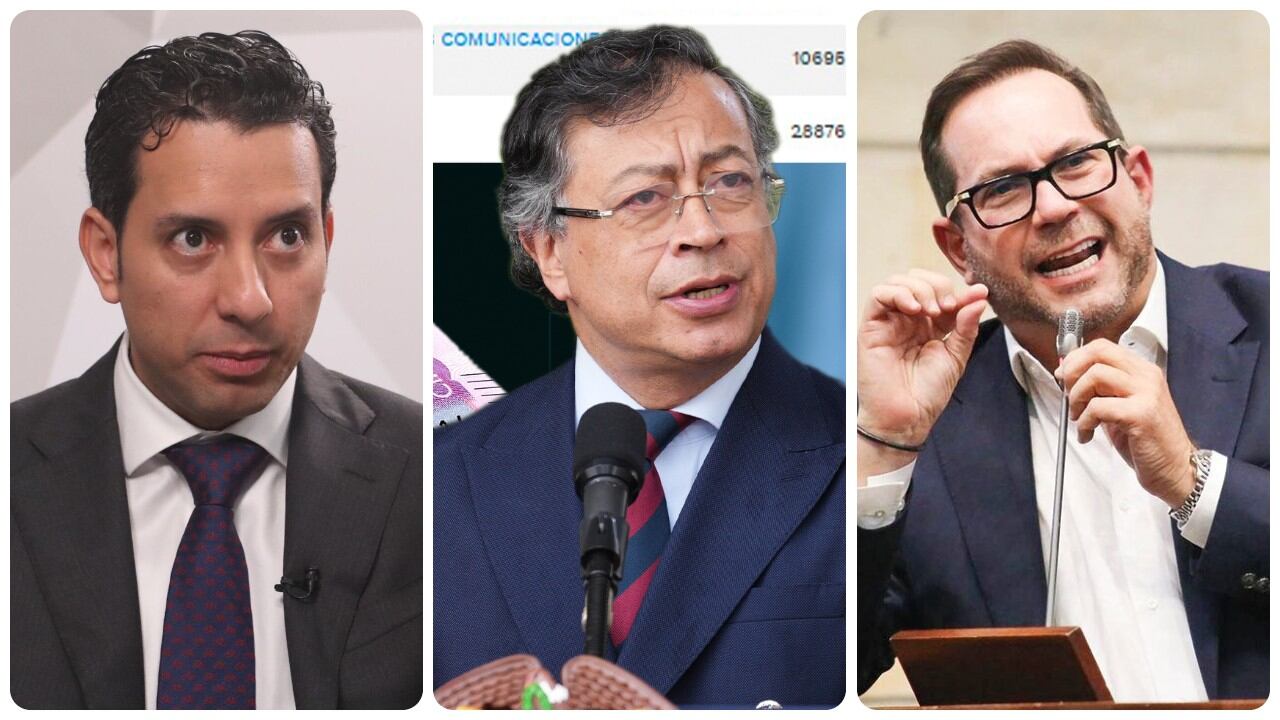 Julián López, Gustavo Petro y Lidio García.