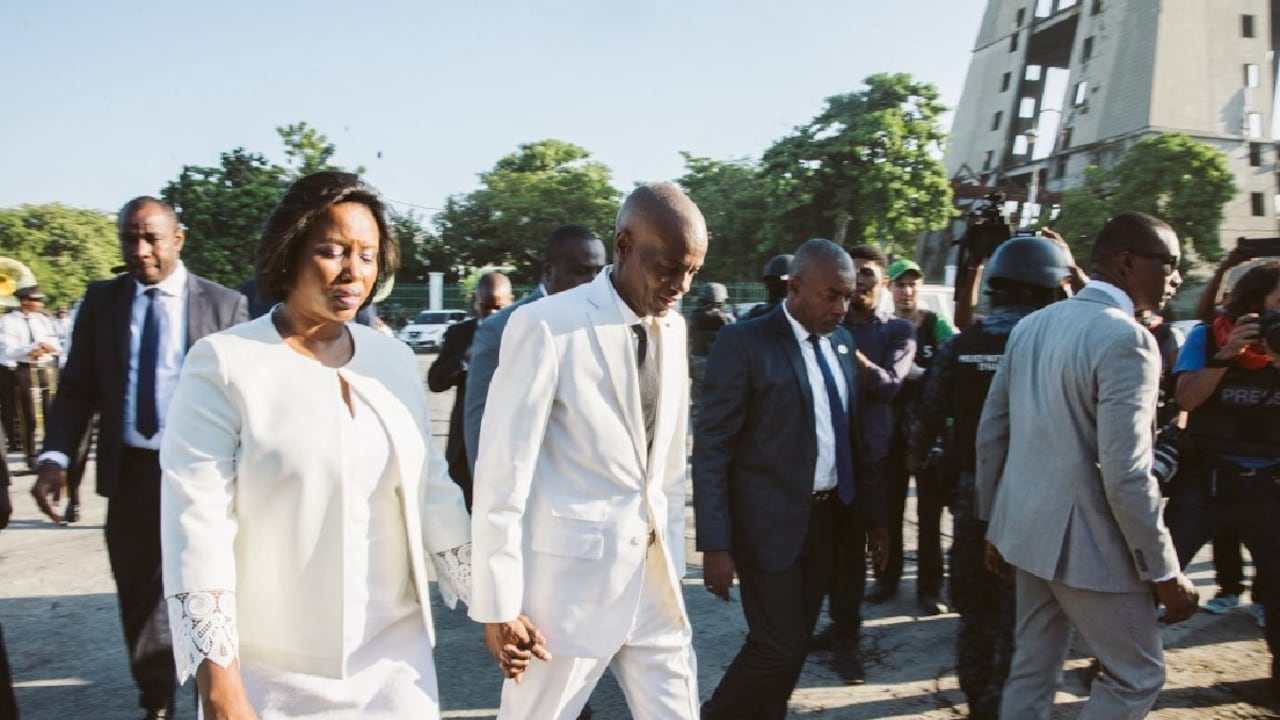 Imagen de archivo del fallecido presidente de Haití, Jovenel Moise, y su esposa, Martine Moise.