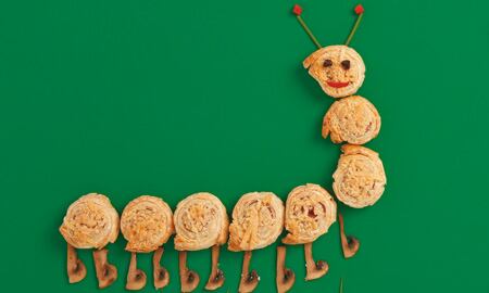 Ciempiés de hojaldre