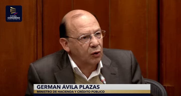 Germán Ávila, ministro de Hacienda, en debate de control político sobre reforma a la salud en comisión séptima de Senado.