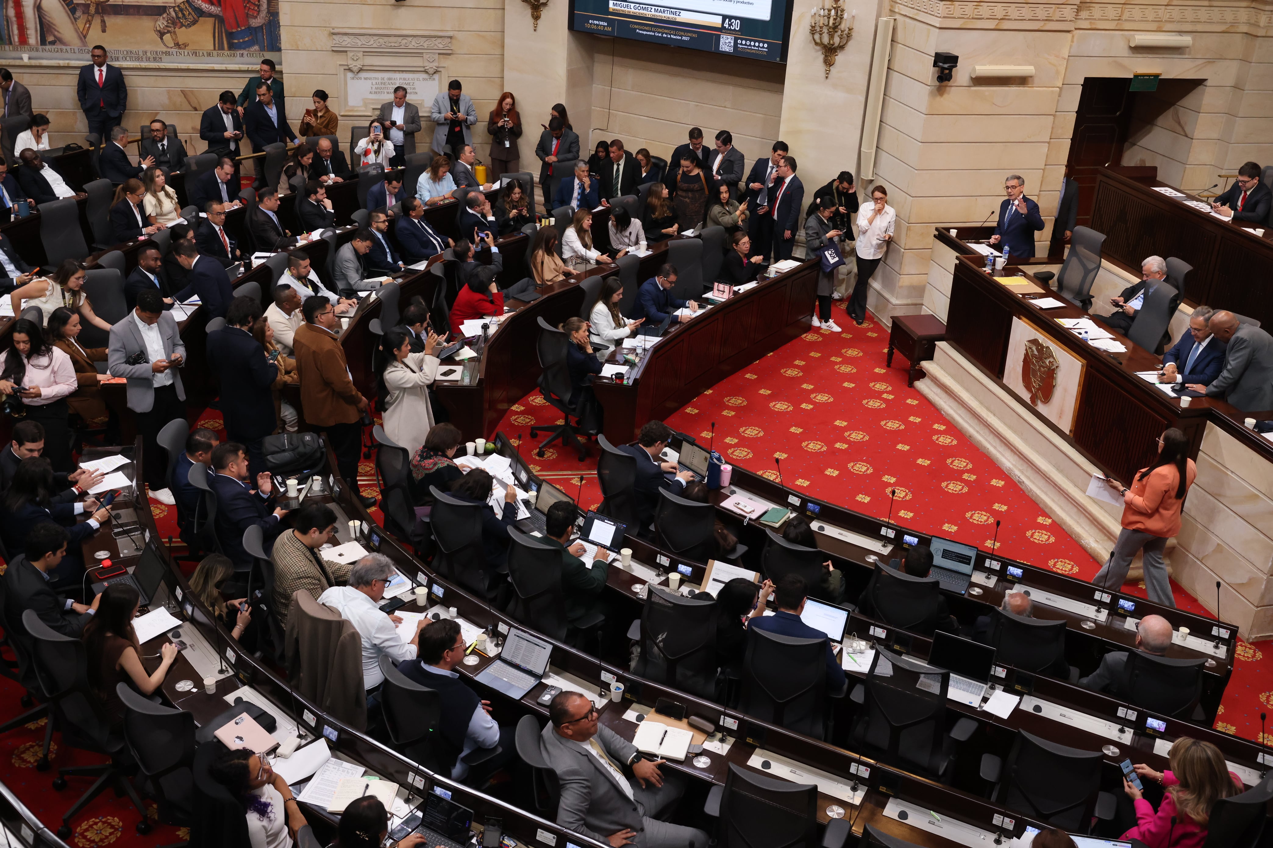 Plenaria, Comisiones económicas conjuntas del Senado y la Cámara de Representantes inician el debate del nuevo proyecto de Presupuesto General de la Nación para 2027