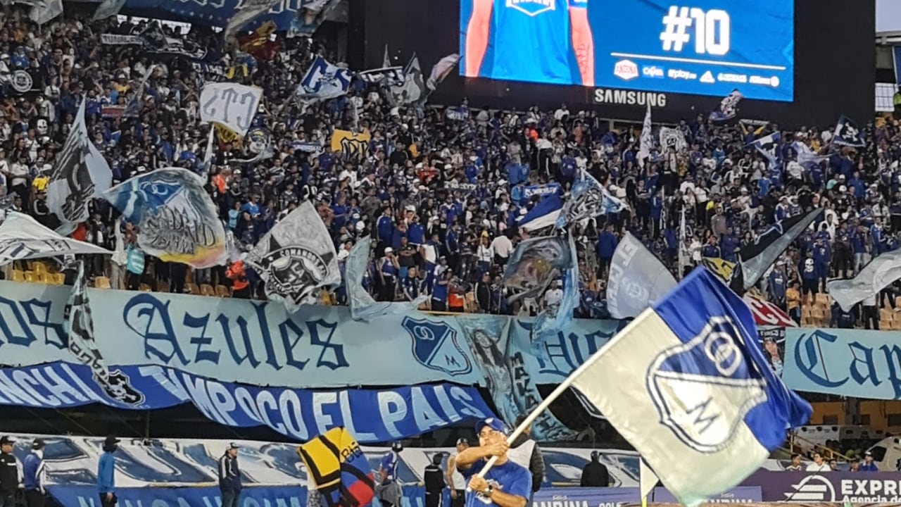 Barra popular de Millonarios vs. Santa Fe.
