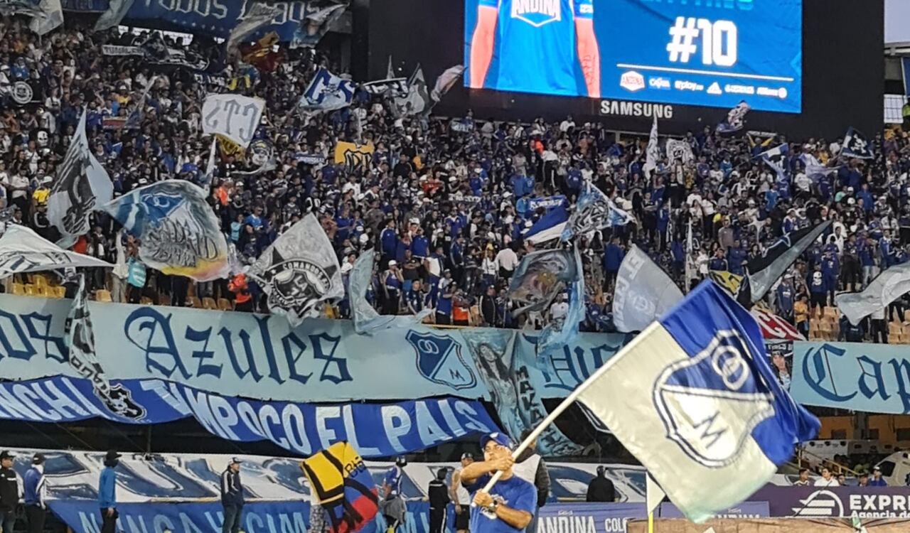 Barra popular de Millonarios vs. Santa Fe.
