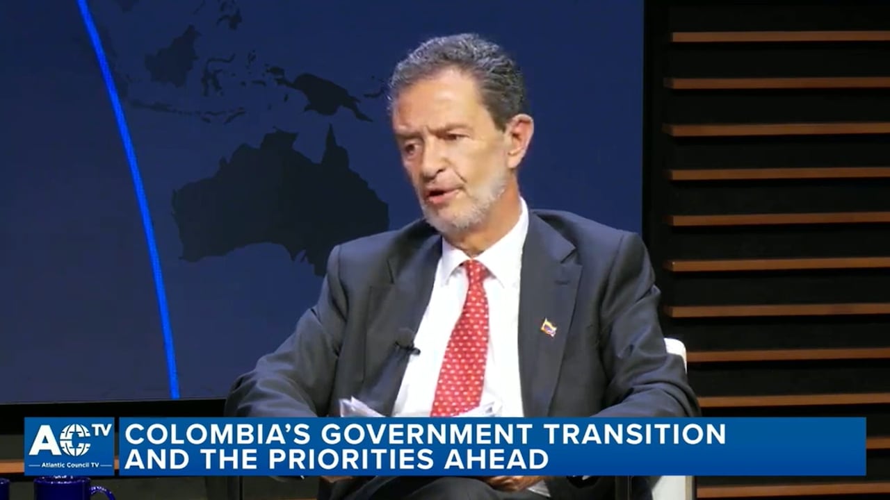 Canciller designado de Colombia, Omar Bula, en el Atlantic Council.