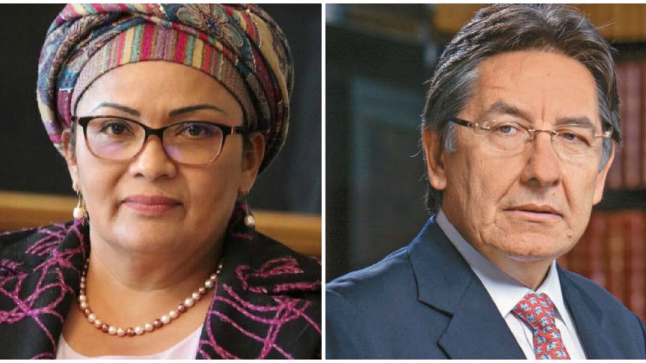 Victoria Sandino y Néstor Humberto Martínez.