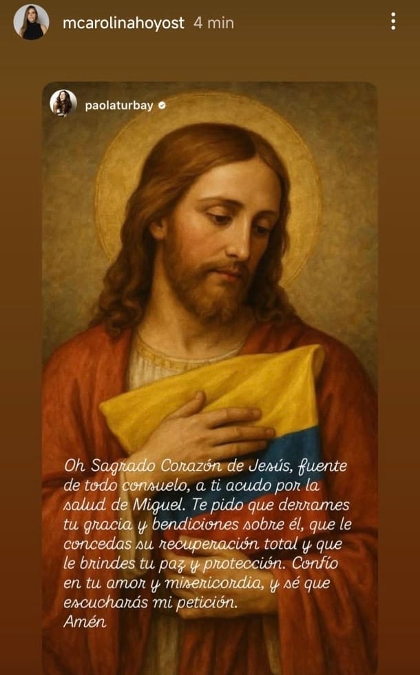 Paola Turbay continúa pendiente de la salud de su primo.