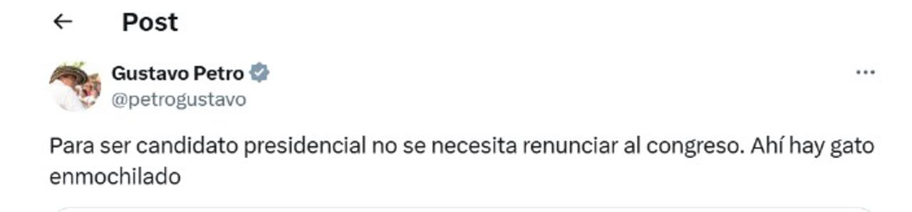 Petro reaccionó a la decisión de Miguel Polo Polo de renunciar al Congreso para lanzarse como precandidato presidencial