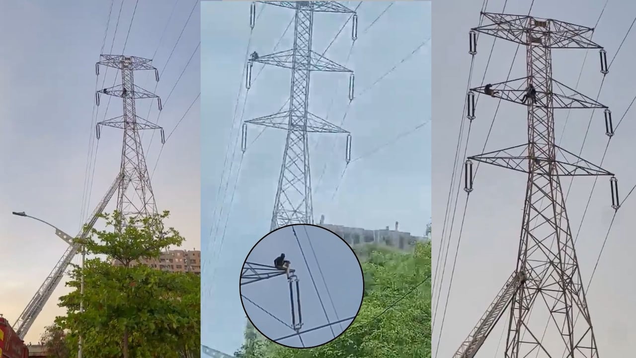 Organismos de emergencia lograron rescatar con vida al hombre que permaneció más de 12 horas en una torre de transmisión de energía en el norte de Barranquilla.