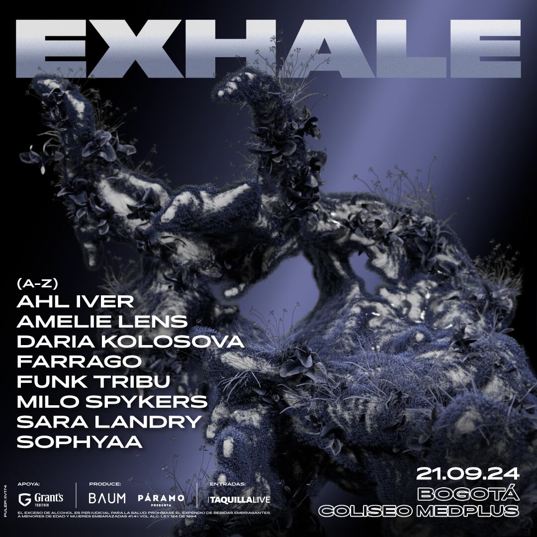 EXHALE en Colombia con Amelie Lens, DariaKolosova, Farrago, Funk Tribu, Milo Spykers, Sara Landry y Sophyaa.