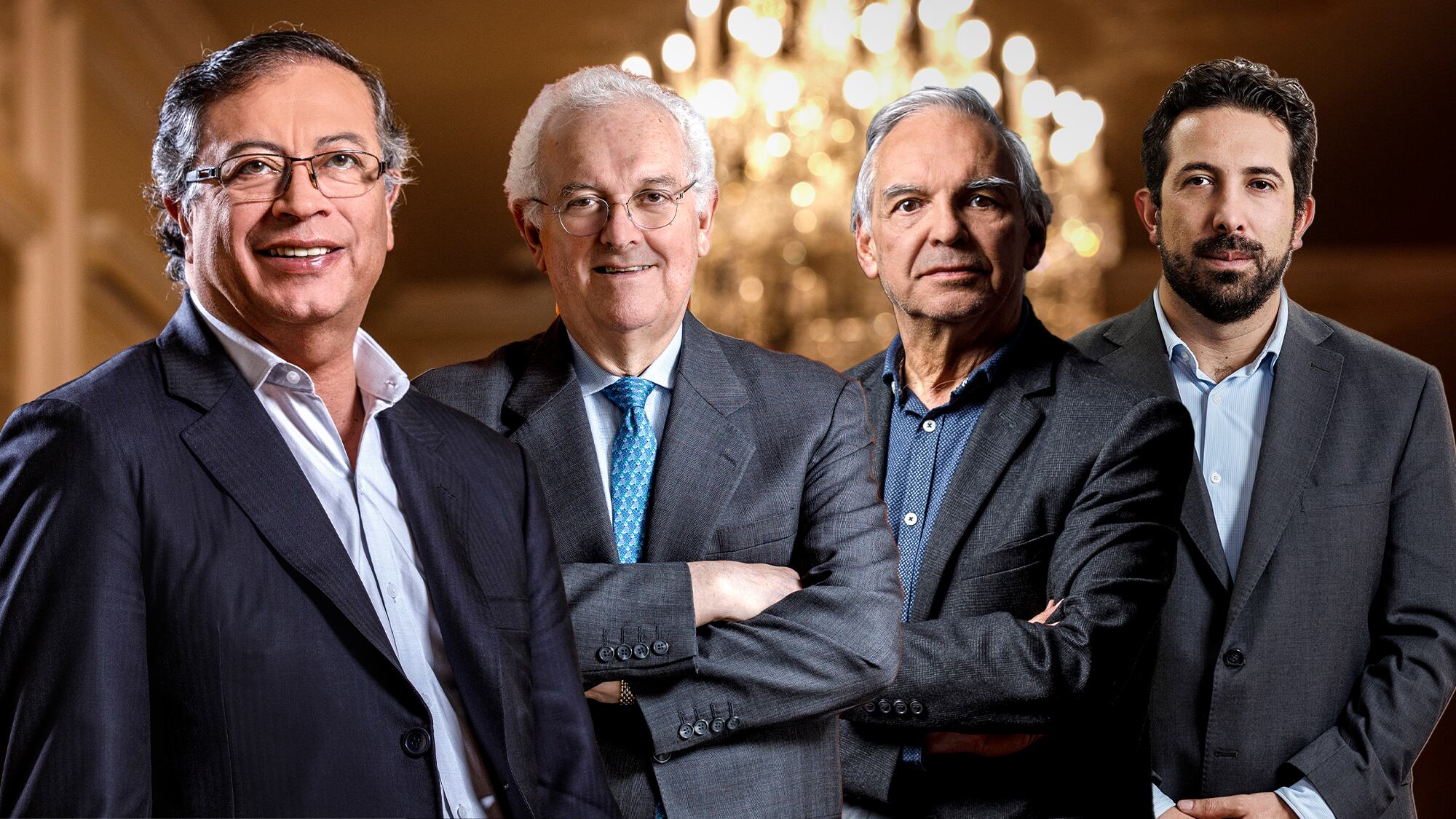 GUSTAVO PETRO, JOSÉ ANTONIO OCAMPO, RICARDO BONILLA, DIEGO GUEVARA