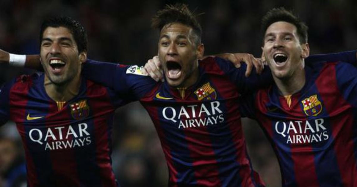 Luis Suárez, Neymar Jr., y  Lio Messi, las estrellas suramericanas del Barcelona