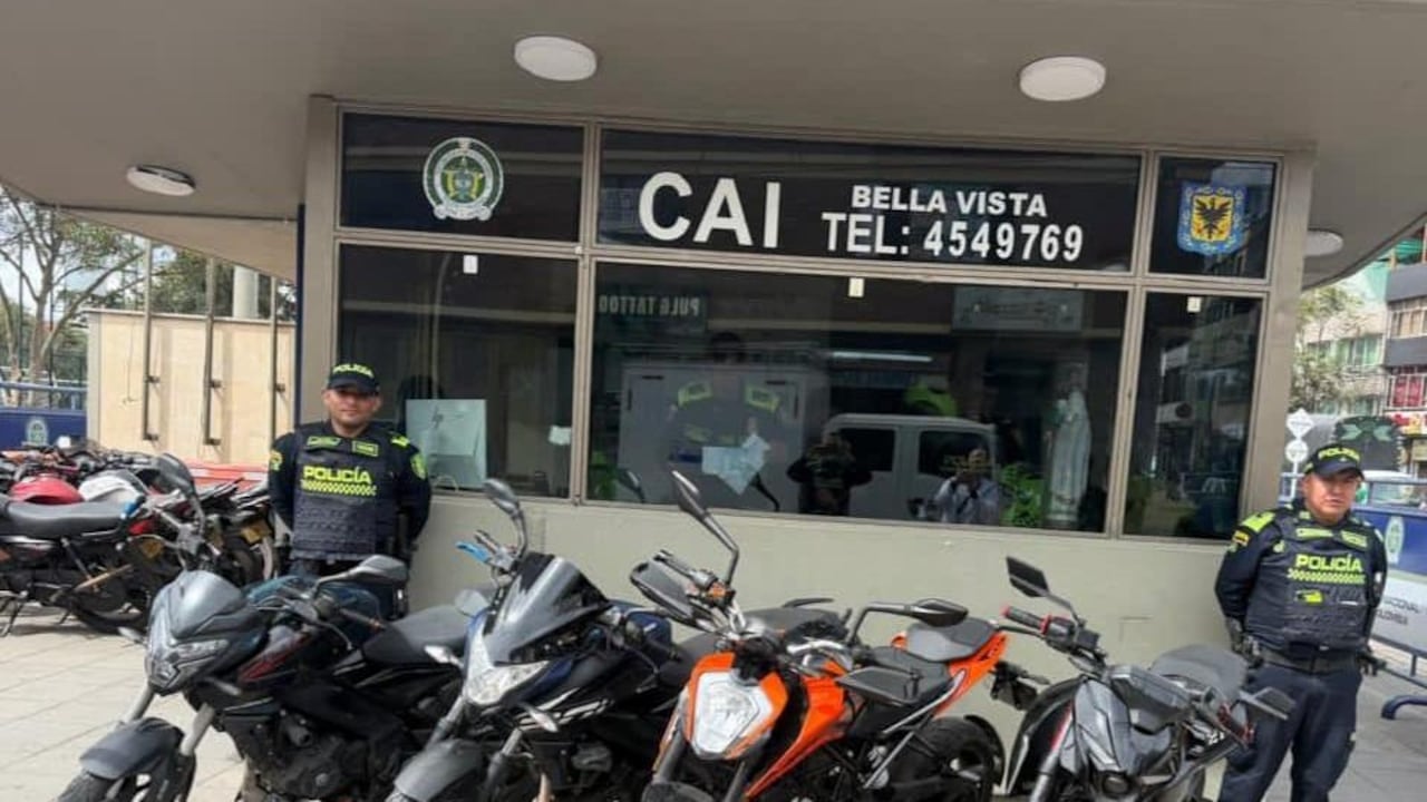 Policía Metropolitana de Bogotá recuperó cuatro motocicletas hurtadas.