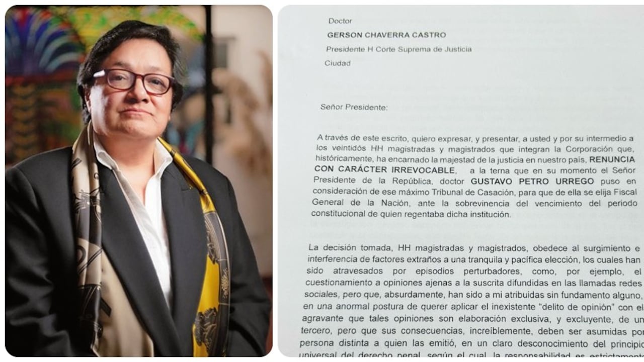Amelia López y su carta de renuncia.