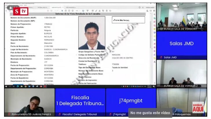 Audiencia legalización de captura Nicolás Petro