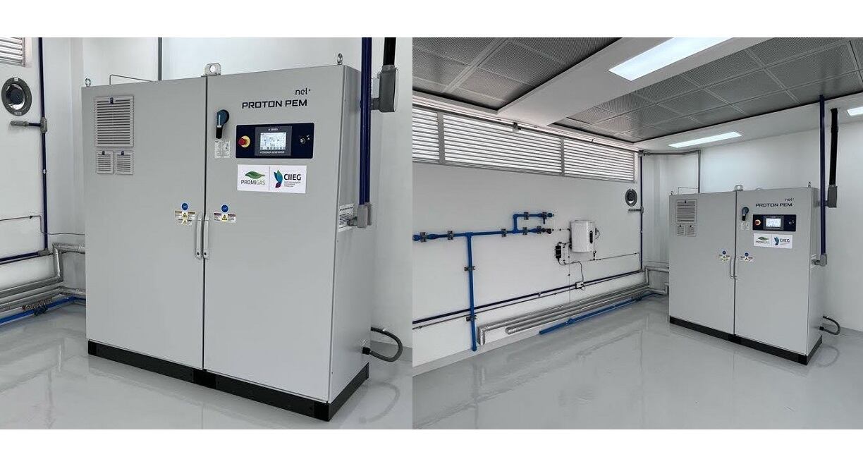 La producción de hidrógeno verde se realizará con un electrolizador que será alimentado por una planta solar de 324 paneles. Foto: Promigas