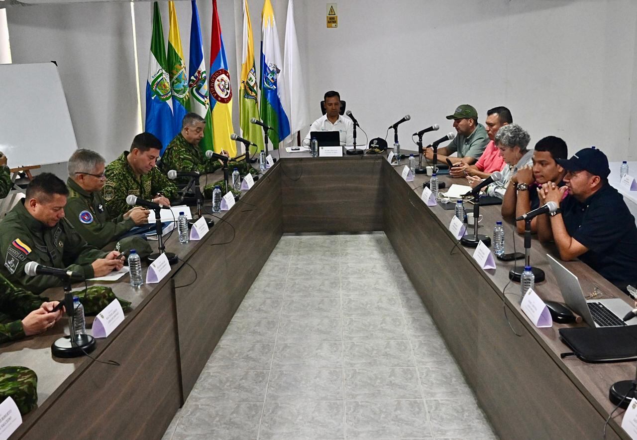 Reunión de seguridad en San José del Guaviare.