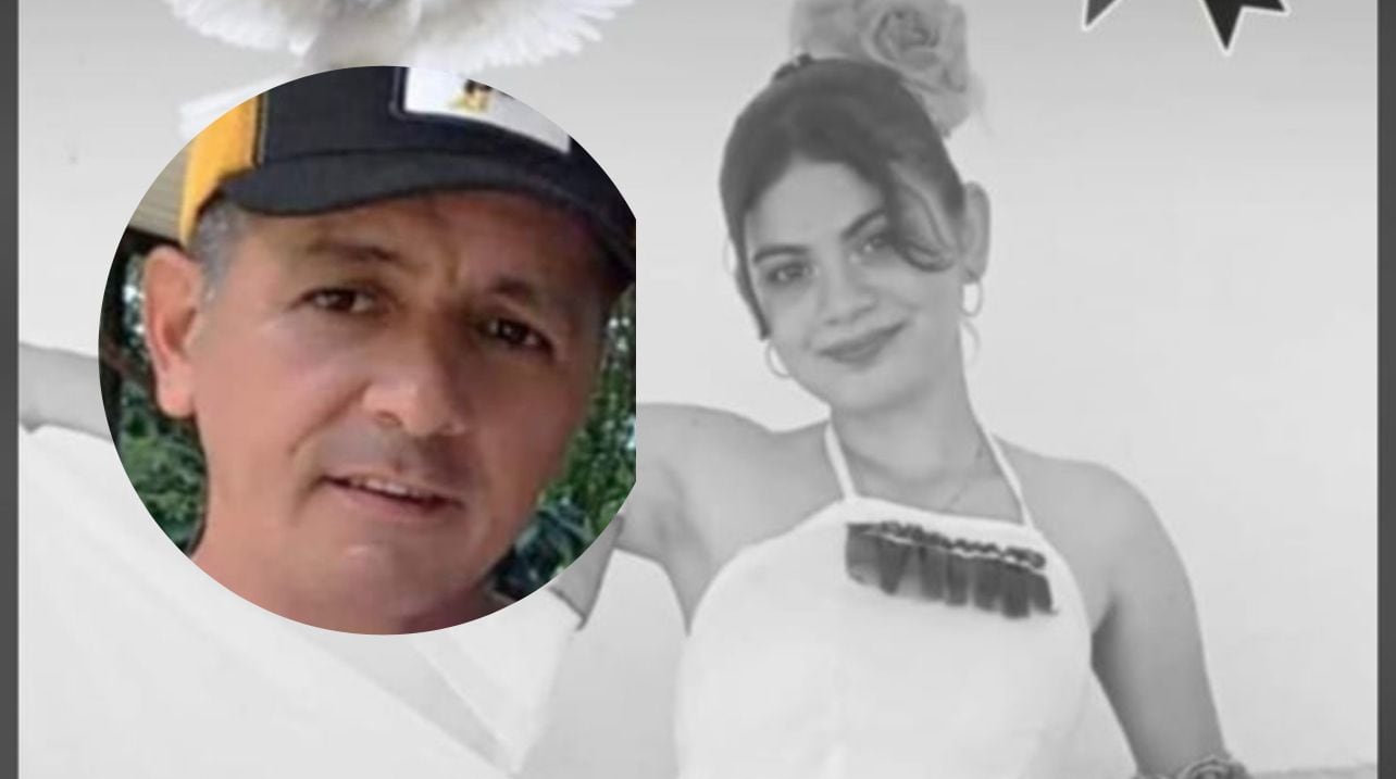 Liyen Cubides, de 16 años, asesinada; y Elver Pineda, el principal sospechoso del crimen.