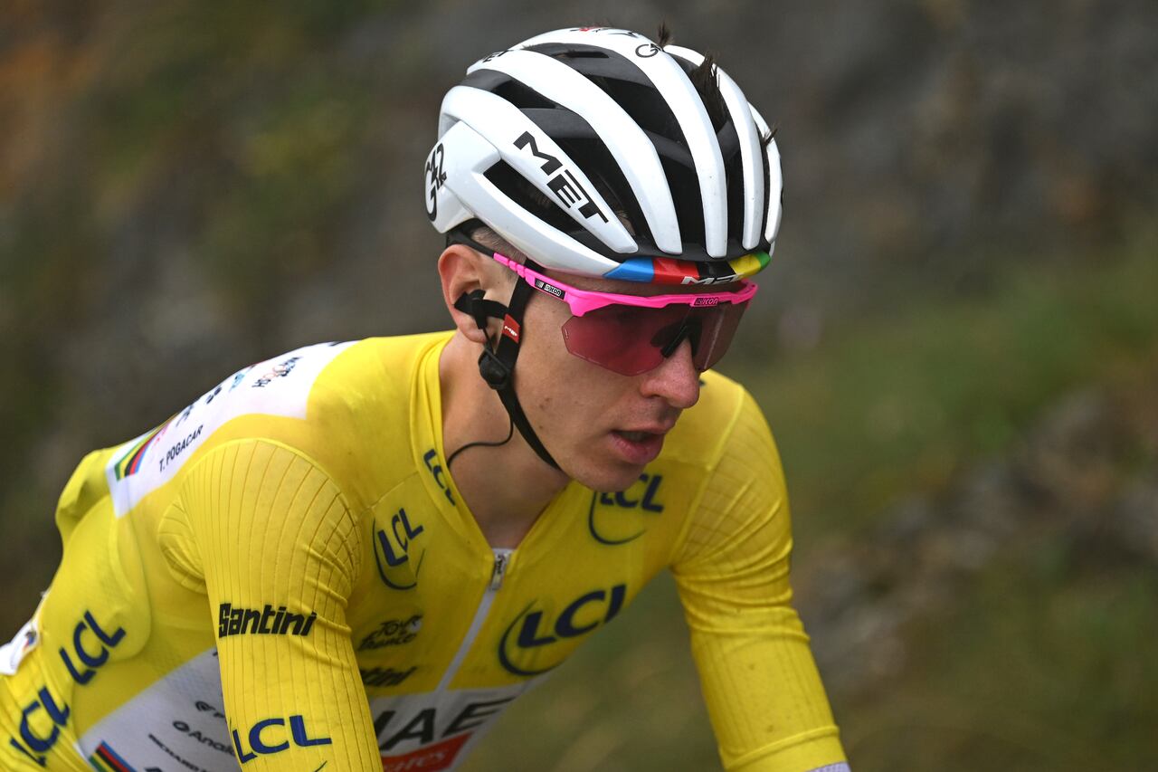LUCHON-SUPERBAGNERES, FRANCE - JULY 19: Tadej Pogacar of Slovenia and UAE Team Emirates - XRG - Yellow Leader Jersey competes during the 112th Tour de France 2025, Stage 14 a 182.6km stage from Pau to Luchon-Superbagneres 1794m / #UCIWT / on July 19, 2025 in Luchon-Superbagneres, France. (Photo by Tim de Waele/Getty Images)