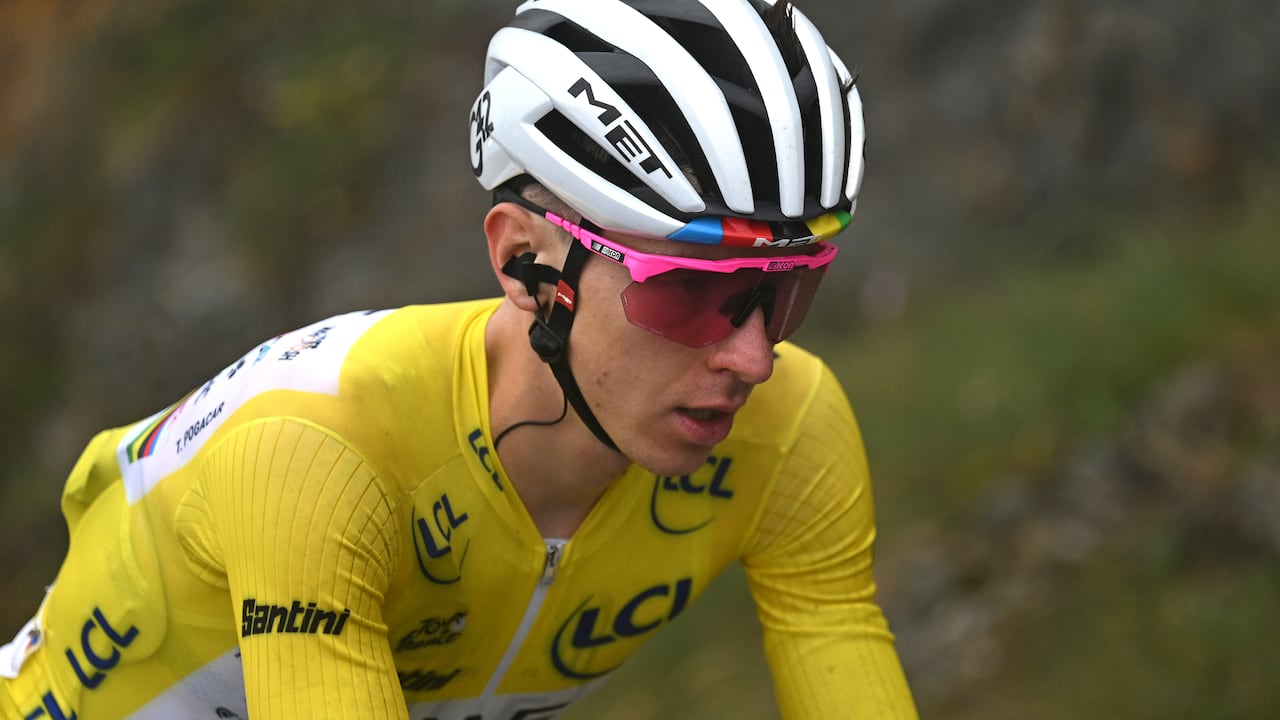 Tadej Pogačar, líder de la clasificación general en el Tour de Francia 2025.
