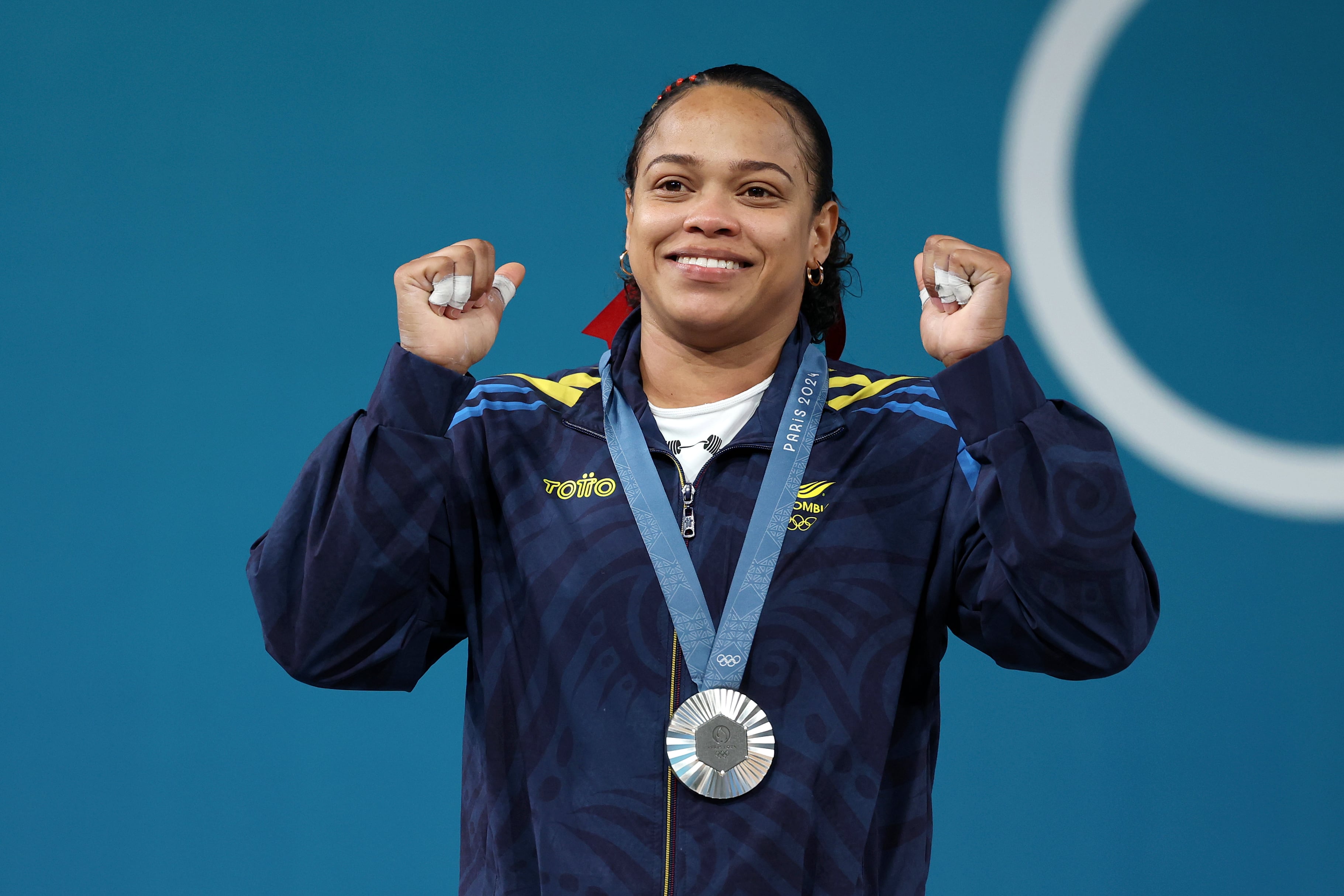 Mari Leivis Sánchez, pesista colombiana, en los Juegos Olímpicos París-2024