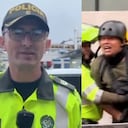 El teniente coronel John Silva y el domiciliario involucrado en el incidente.