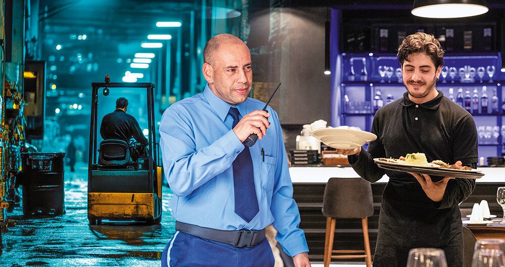 El sector comercio, los restaurantes, los bares y la vigilancia son algunas de las más de 20 actividades intensivas en trabajo nocturno. Si se aumenta el valor de la hora laborada entre las 6 p. m. y las 9 p. m., no solo suben los salarios, sino también la carga prestacional. 