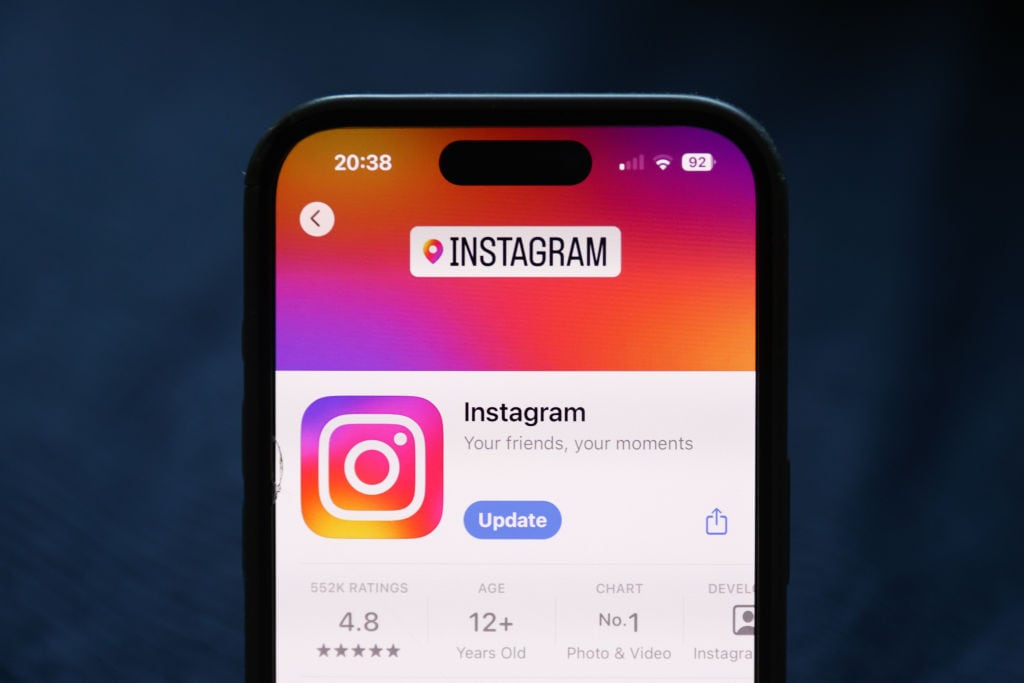 Instagram en App Store.
