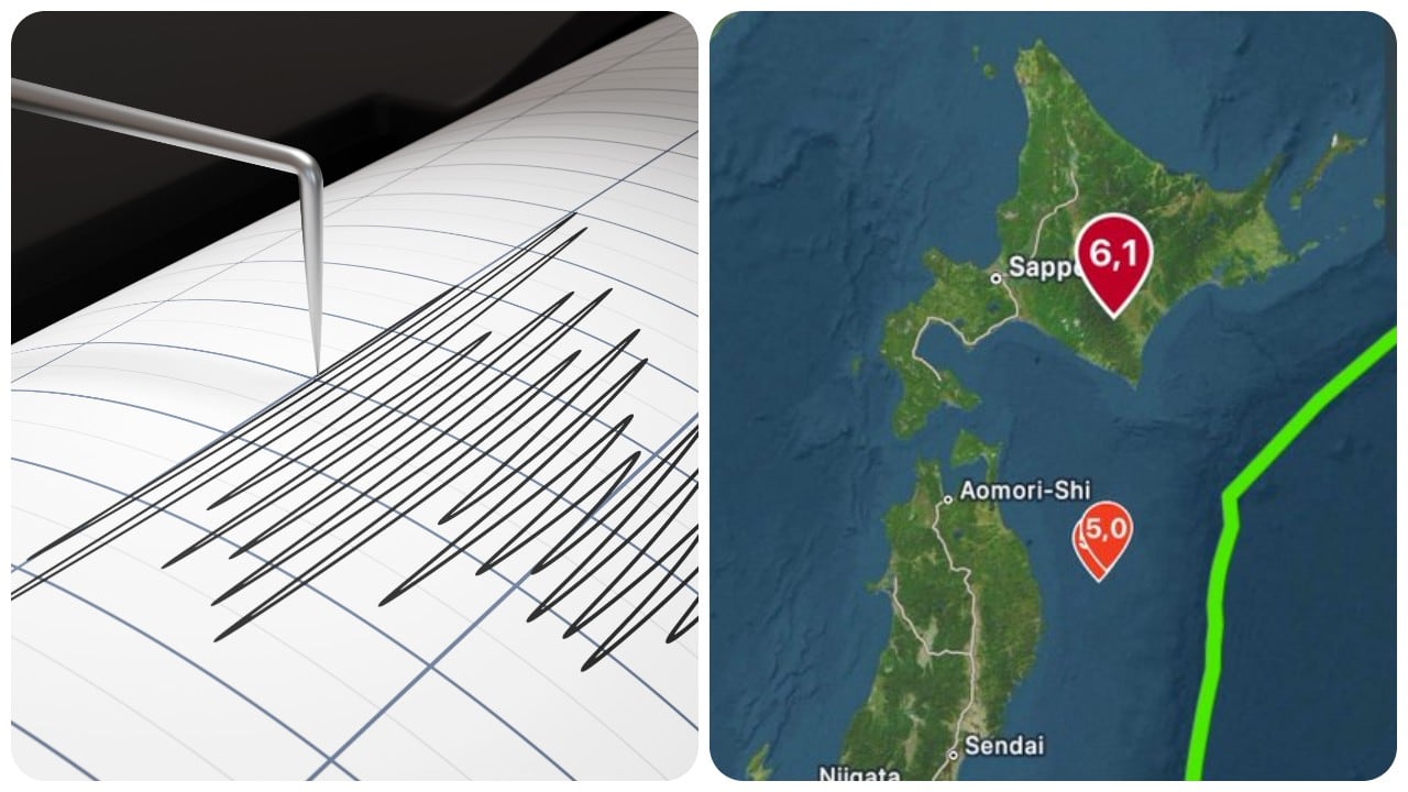 Un fuerte sismo sacudió el lunes la isla de Hokkaido en el norte de Japón.