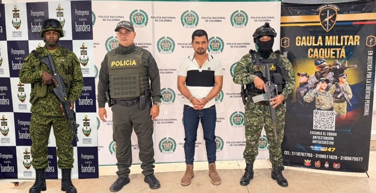Capturado por el Gaula Militar alias el Negro Antonio.