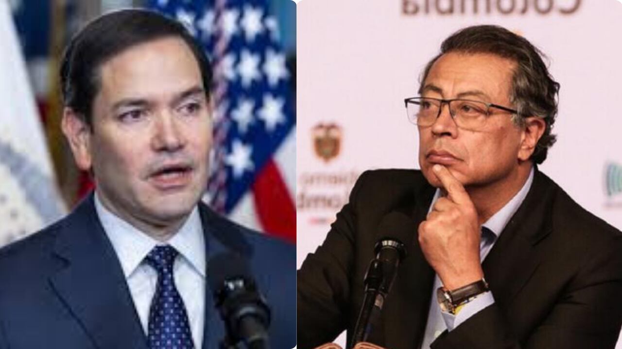 Marco Rubio y Gustavo Petro.