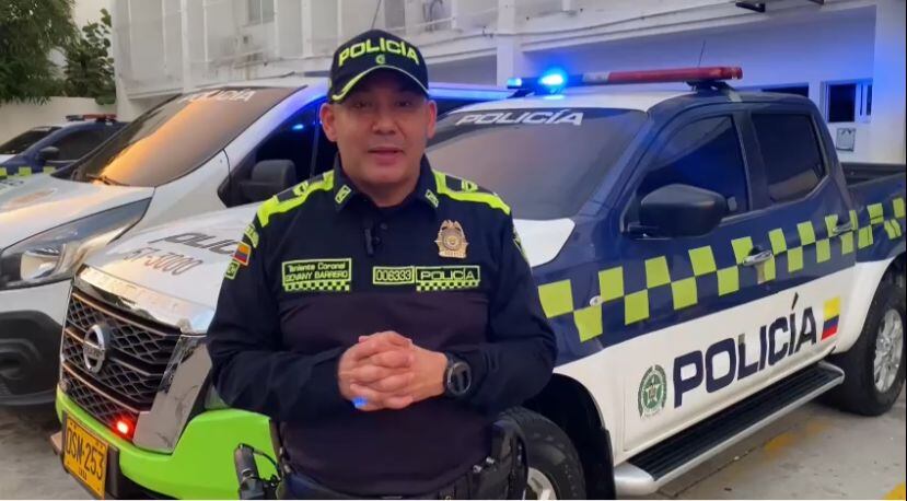 coronel  Giovanny Barrero Unigarro, comandante operativo de la Policía en Barranquilla.