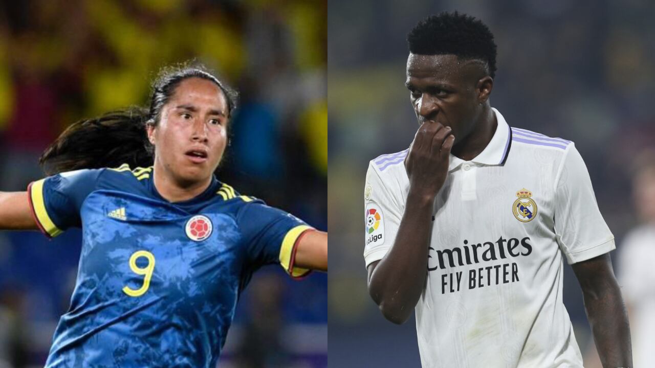 Mayra Ramírez y Vinícius Junior. Foto: FCF/Cristian Álvarez//AP/Alberto Saiz