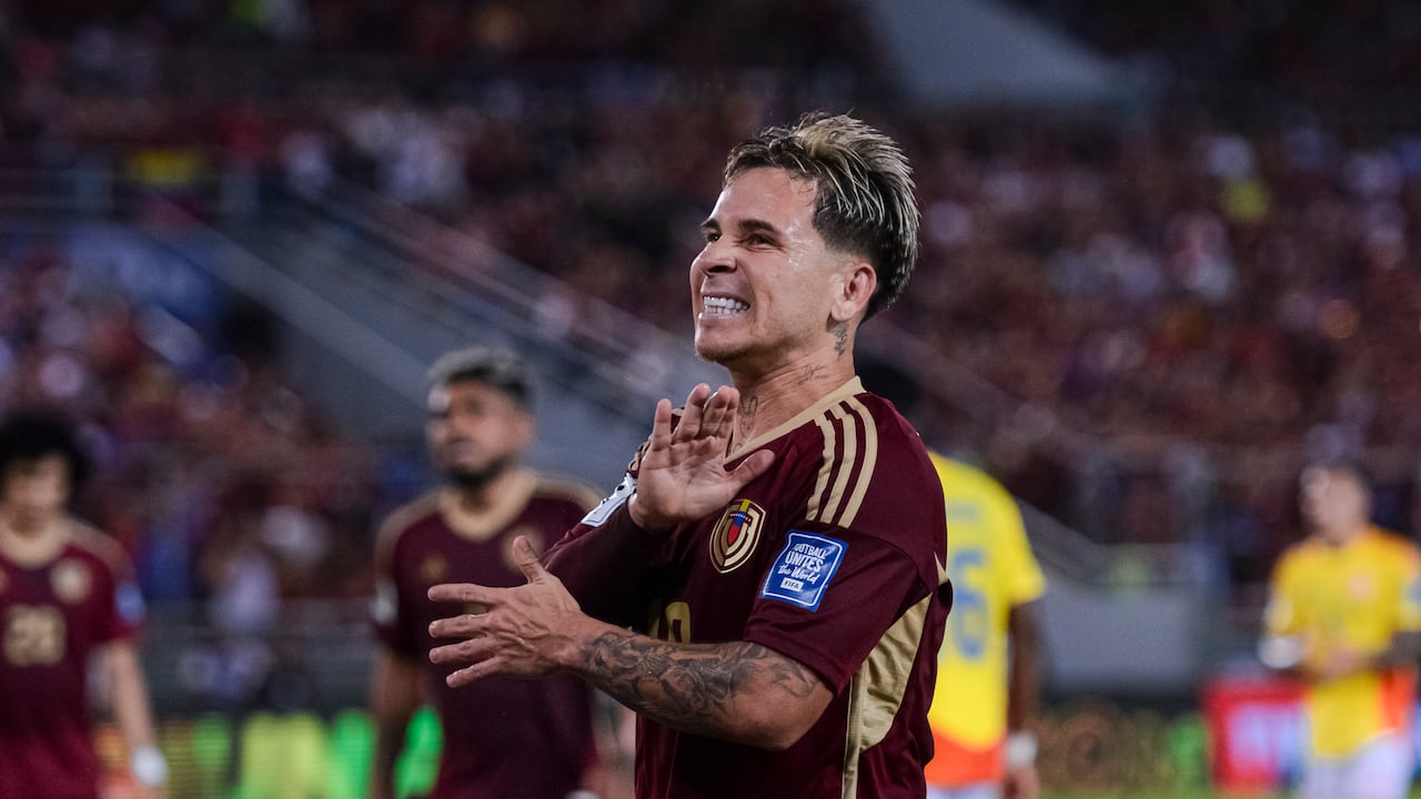 Yeferson Soteldo en el partido de Venezuela vs. Colombia por eliminatorias.