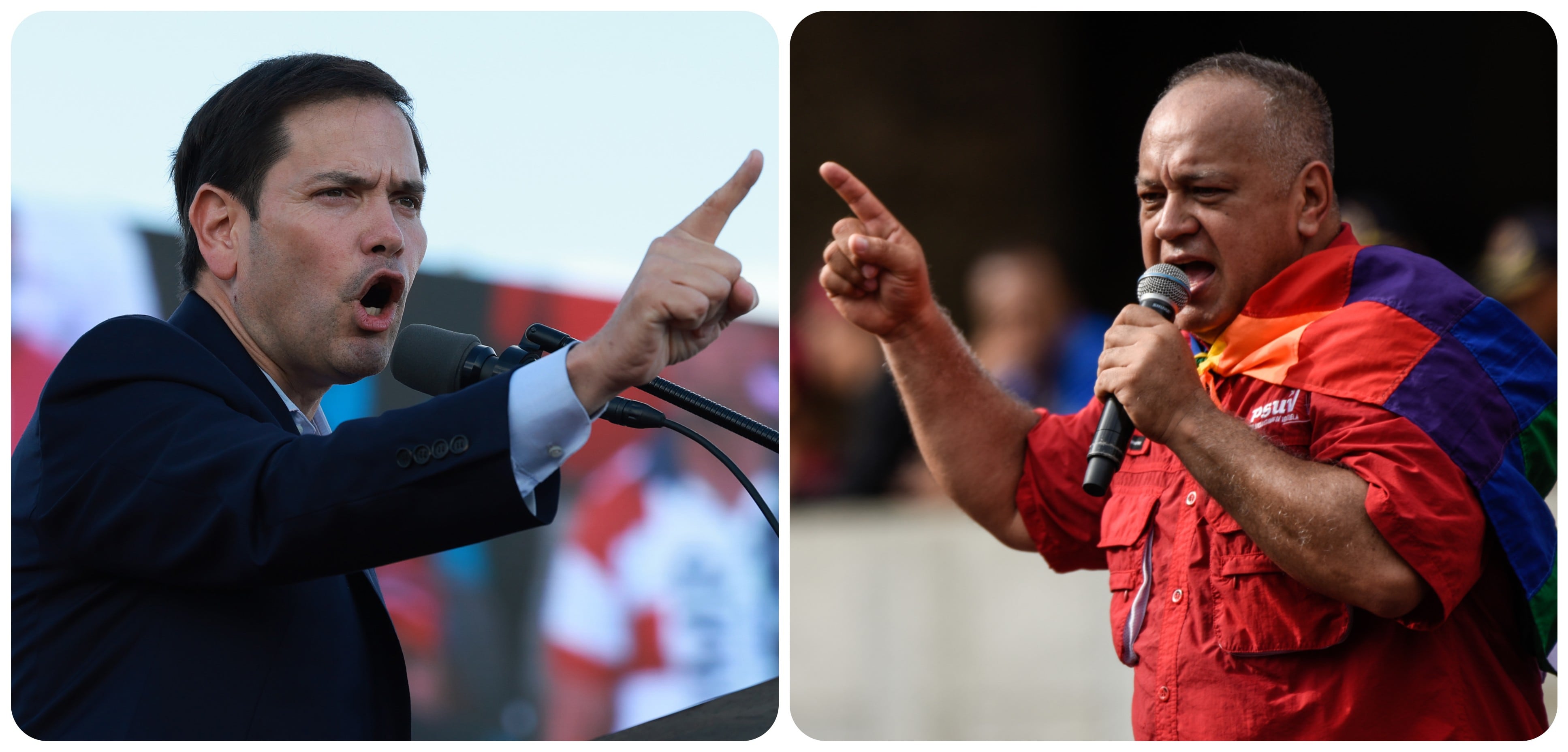 Marco Rubio y Diosdado Cabello