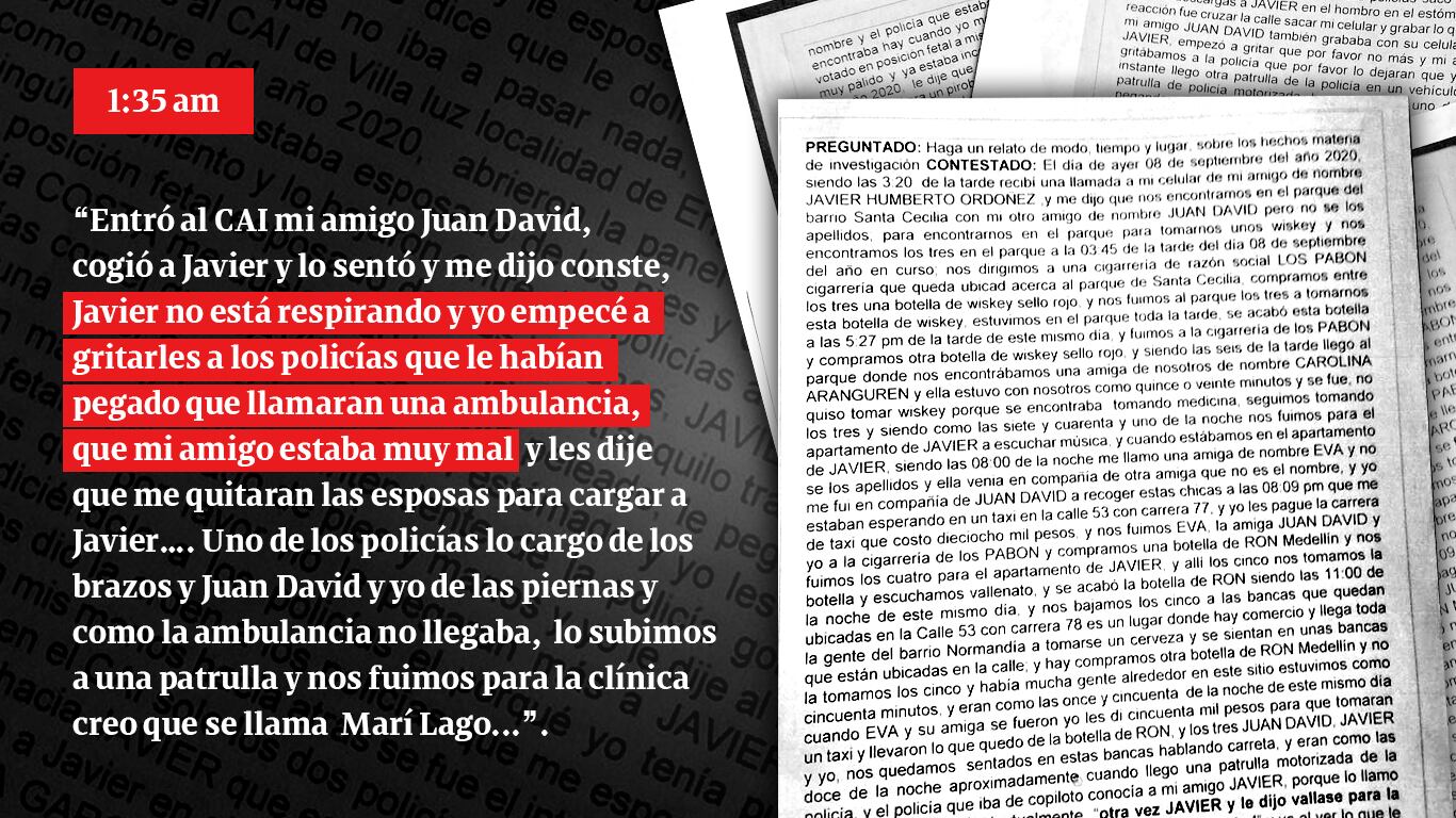 Así mataron a Javier Ordoñez