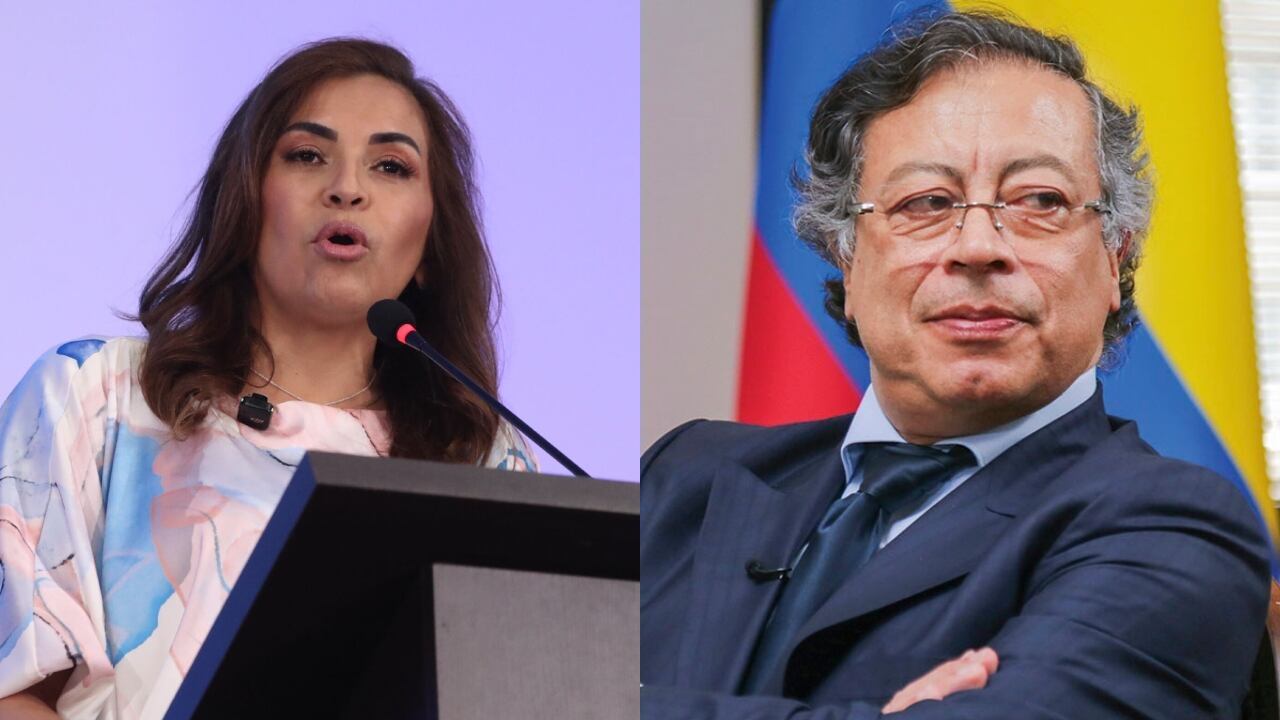 Rafaela Cortés, gobernadora del Meta, y Gustavo Petro.