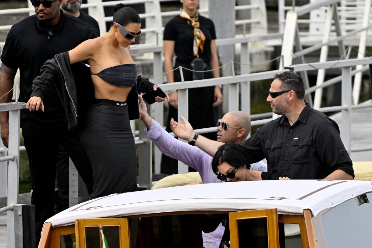 Kim Kardashian, una de las invitadas a la boda de Jeff Bezos y Lauren Sánchez | AFP.