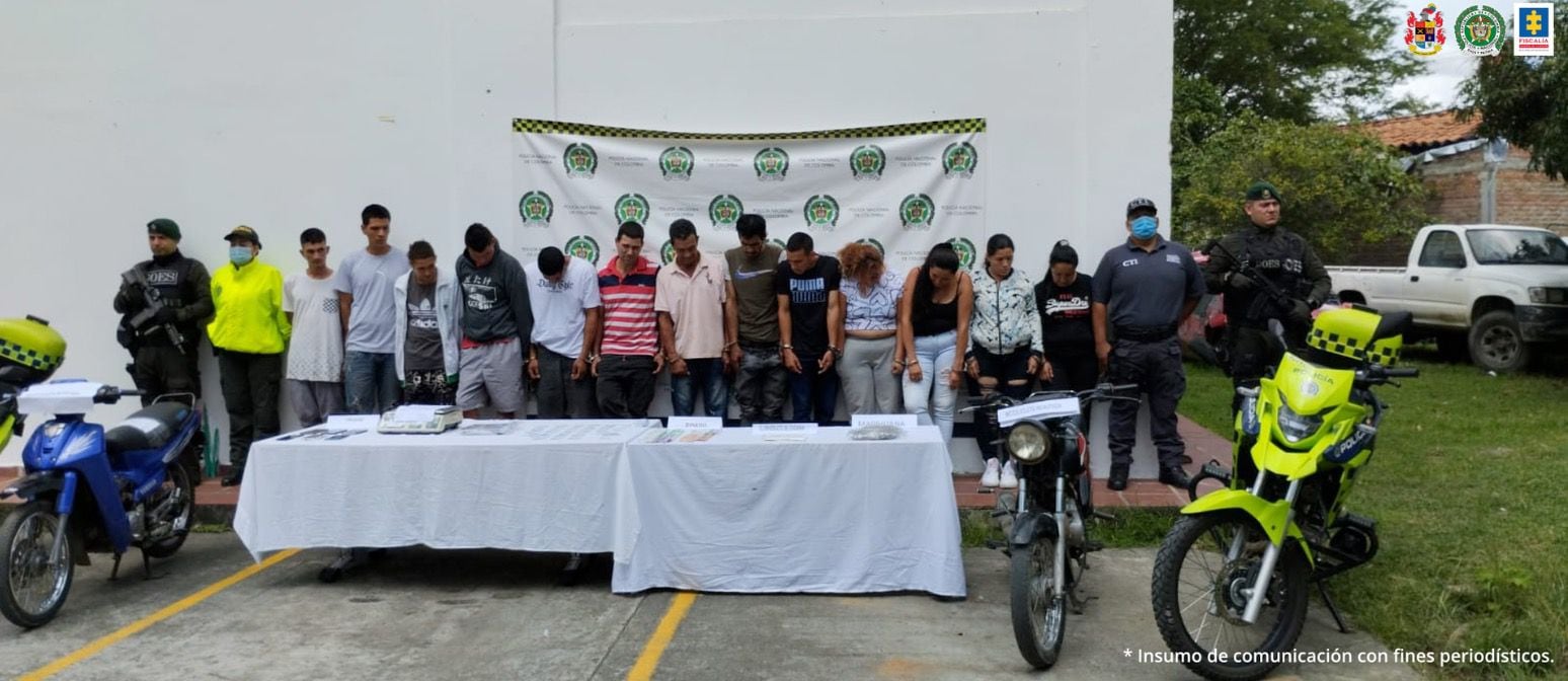 Cayeron 14 presuntos integrantes de la banda ‘Los administradores’, señalados de cometer homicidio selectivo en el Valle.