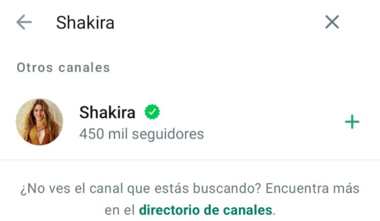 Usuarios de WhatsApp pueden buscar el Canal de Shakira en la app
