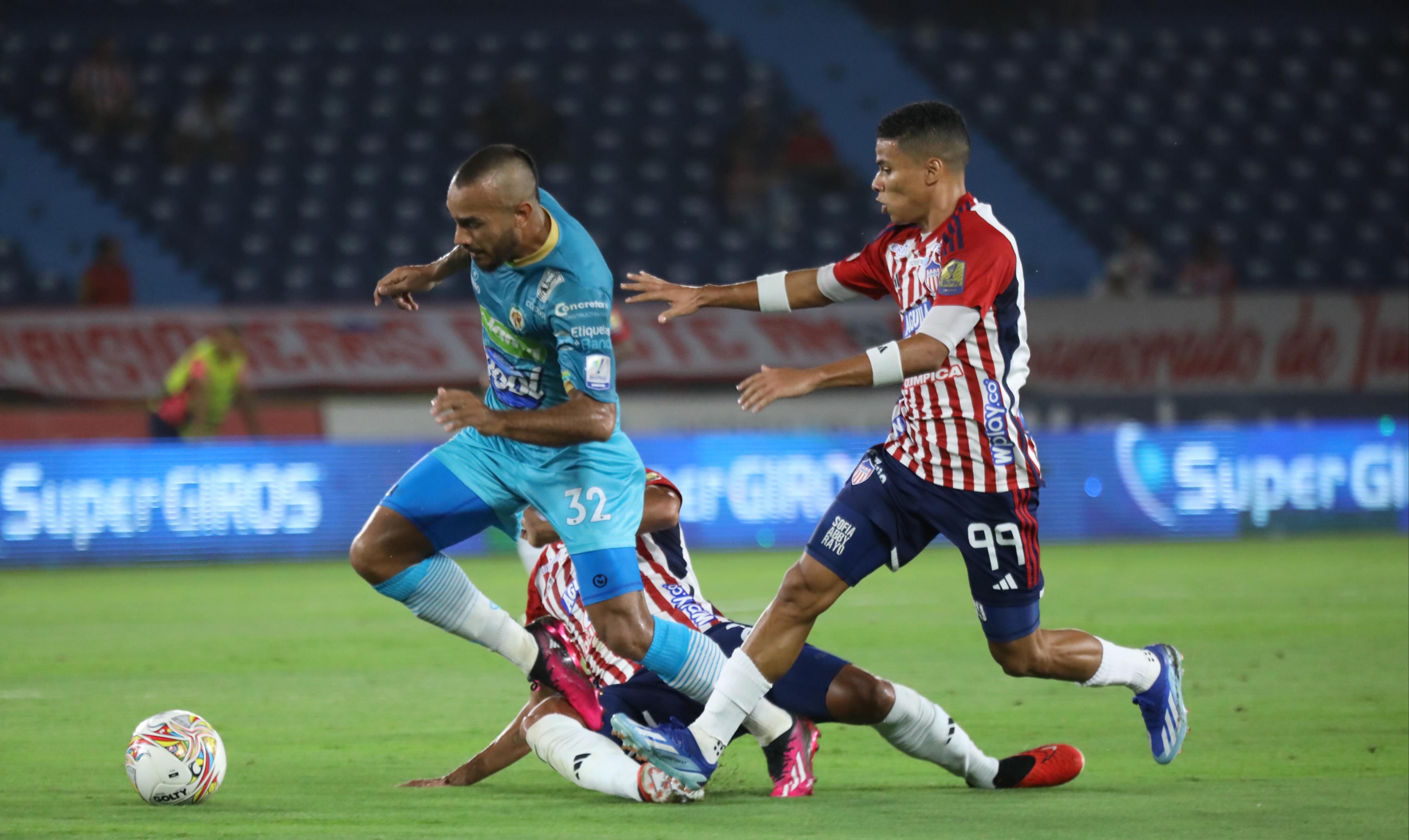 Imagen del partido entre Junior de Barranquilla y Jaguares de Córdoba por la fecha 12 del primer semestre de la Liga colombiana 2024.