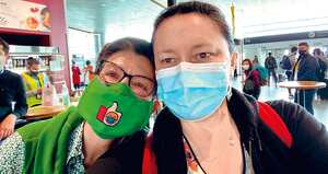 El pasado primero de enero, la alcaldesa Claudia López compartió esta fotografía con su esposa, la senadora Angélica Lozano, desde el muelle internacional de El Dorado.