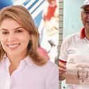 A la izquierda, Virna Johnson, actual alcaldesa de Santa Marta; y a la derecha, Carlos Pinedo, alcalde electo.