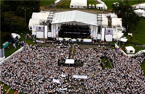 Muy concurrido ha sido el concierto en el Parque Simón Bolívar. 