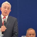 Álvaro Uribe en evento en Medellín.